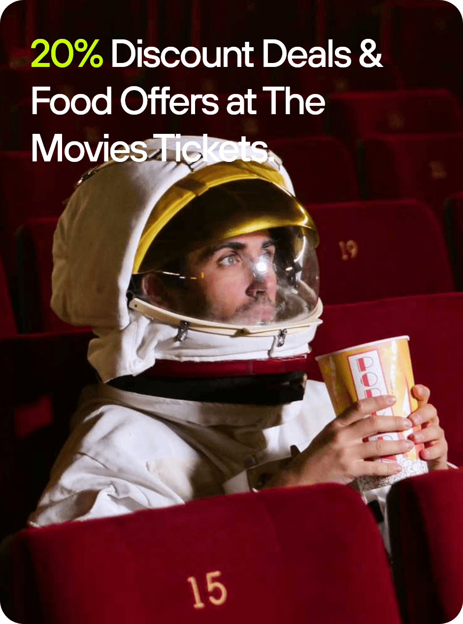 20% discount deals and food offers at the movies
